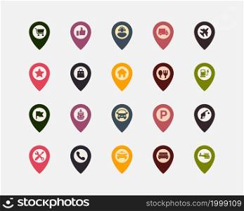 location pin, map pin flat icon