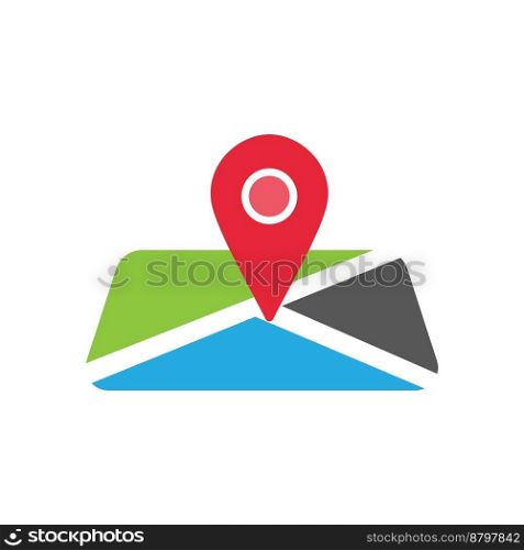 location pin on map icon logo vector design template