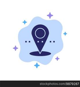 Location, Pin, Point Blue Icon on Abstract Cloud Background