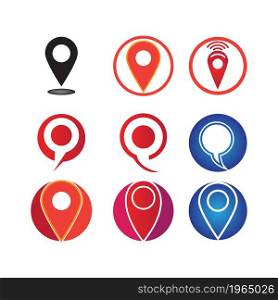 Location point Logo template vector icon illustration design