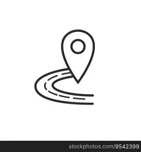 location point road icon vector design template web