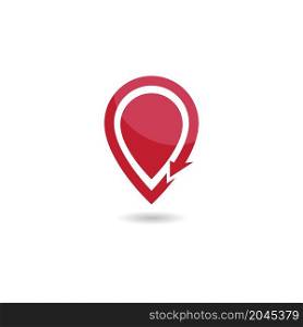 Location point sign and symbol Logo vector template