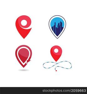 Location point sign and symbol Logo vector template