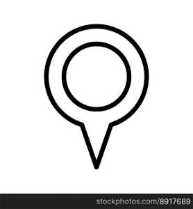 Location position icon li≠isolated on white background. Black flat thin icon on modern outli≠sty≤. Li≠ar symbol and editab≤stroke. Simp≤andπxel perfect stroke vector illustration