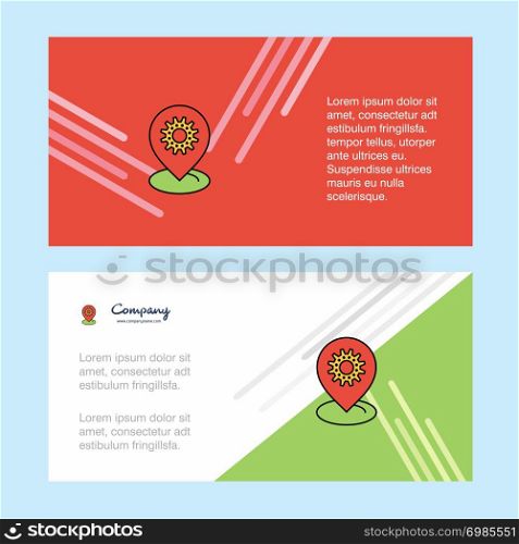 Location setting abstract corporate business banner template, horizontal advertising business banner.