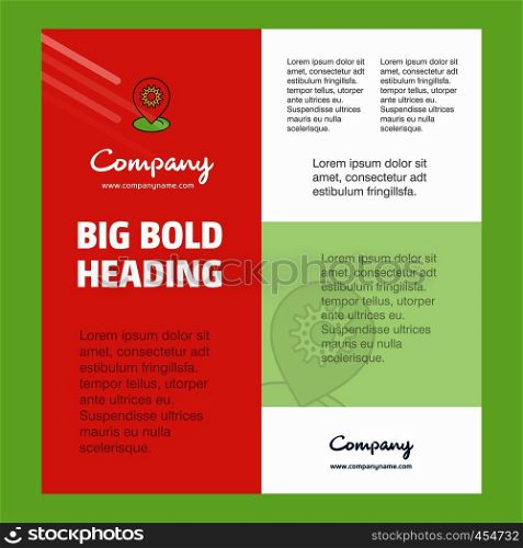 Location setting Business Company Poster Template. with place for text and images. vector background