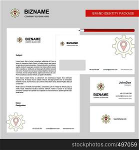 Location setting Business Letterhead, Envelope and visiting Card Design vector template