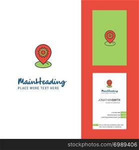 Location setting Creative Logo and business card. vertical Design Vector