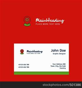 Location setting logo Design with business card template. Elegant corporate identity. - Vector