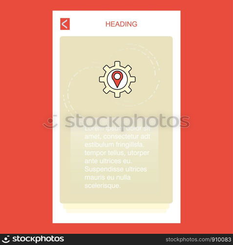 Location setting mobile vertical banner design design. Vector