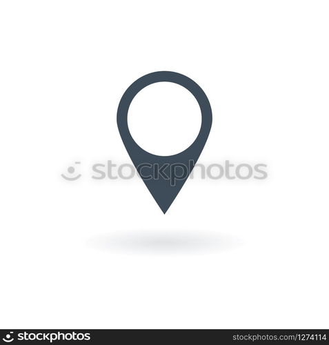 Location symbols vector isolated on white background. Map pointer 3d pin.