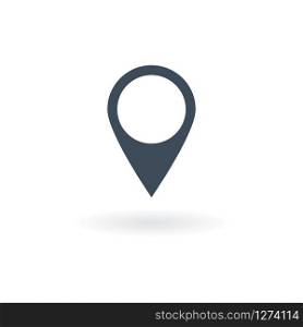Location symbols vector isolated on white background. Map pointer 3d pin.