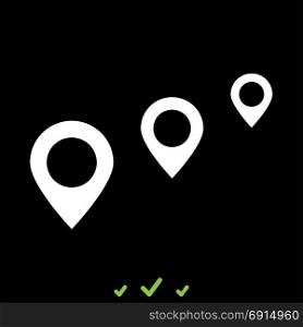 Location way it is white icon .. Location way it is white icon . Flat style