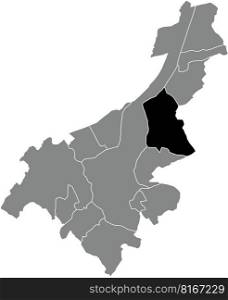 Locator map of the OOSTAKKER MUNICIPALITY, GHENT
