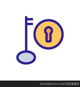 Lock and key icon vector. A thin line sign. Isolated contour symbol illustration. Lock and key icon vector. Isolated contour symbol illustration