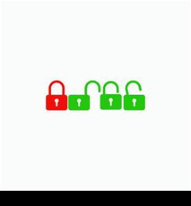 lock and unlock set icon illustration