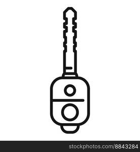 Lock car key icon outli≠vector. Smart button. Digital device. Lock car key icon outli≠vector. Smart button