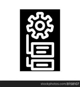 lock folder glyph icon vector. lock folder sign. isolated symbol illustration. lock folder glyph icon vector illustration