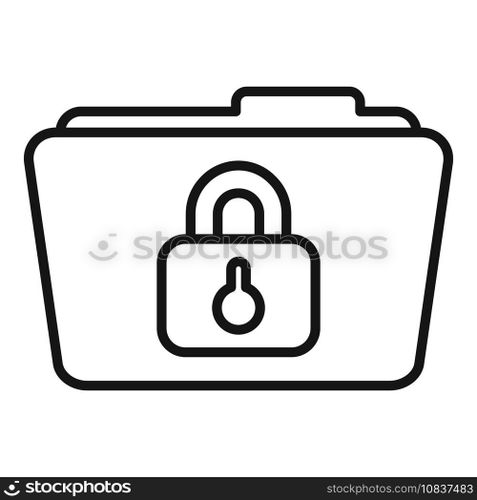 Lock folder icon outline vector. Cipher data. Code logo. Lock folder icon outline vector. Cipher data