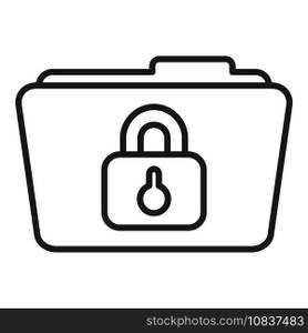 Lock folder icon outline vector. Cipher data. Code logo. Lock folder icon outline vector. Cipher data