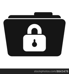 Lock folder icon simple vector. Cipher data. Code logo. Lock folder icon simple vector. Cipher data