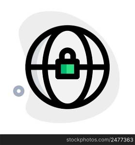 Lock for securing global network connection