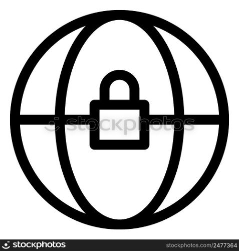 Lock for securing global network connection