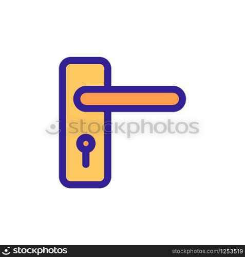 Lock for the door icon vector. A thin line sign. Isolated contour symbol illustration. Lock for the door icon vector. Isolated contour symbol illustration