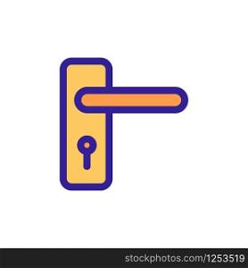 Lock for the door icon vector. A thin line sign. Isolated contour symbol illustration. Lock for the door icon vector. Isolated contour symbol illustration