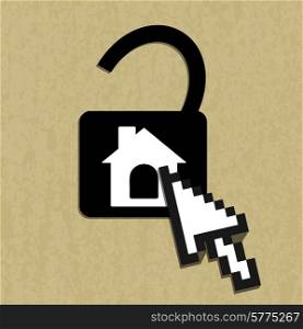 Lock house icon