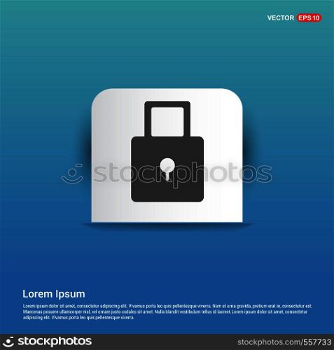 Lock icon - Blue Sticker button
