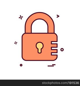 Lock icon design vector