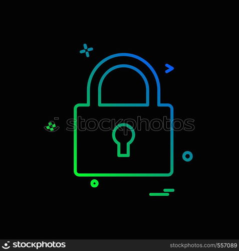 Lock icon design vector