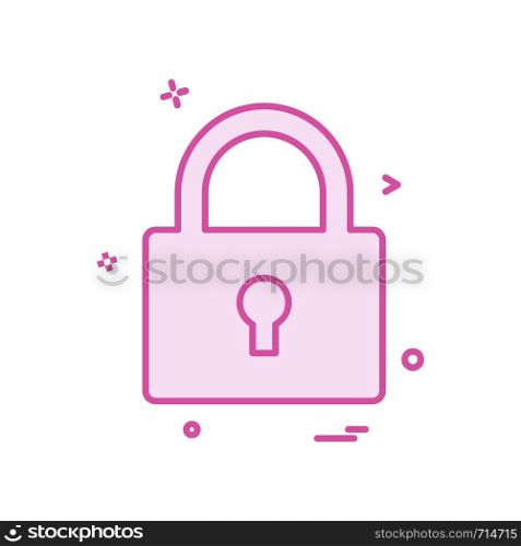 Lock icon design vector