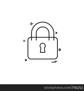 Lock icon design vector