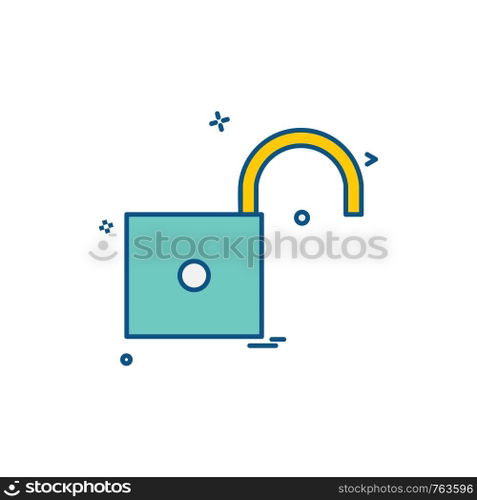 Lock icon design vector