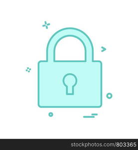 Lock icon design vector