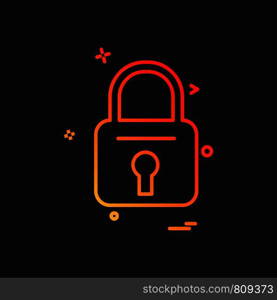 Lock icon design vector