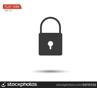 Lock Icon flat, logo classic style, vector illustration