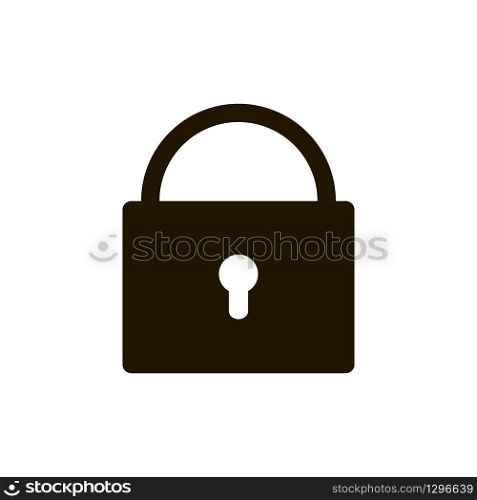 lock icon isolated on white background. Vector illustration