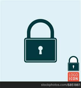 Lock icon. Padlock close symbol. Vector illustration. Lock icon isolated