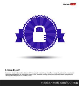 Lock icon - Purple Ribbon banner