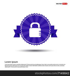 Lock icon - Purple Ribbon banner