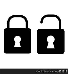 Lock Icon vector. Security symbol Vector illustration, EPS10. Lock Icon vector. Security symbol Vector illustration