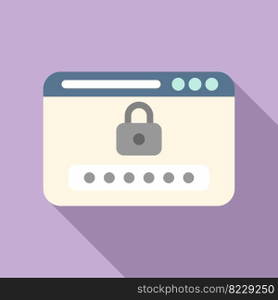 Lock interface icon flat vector. Internet interface. Play online. Lock interface icon flat vector. Internet interface