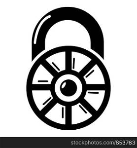 Lock modern icon. Simple illustration of lock modern vector icon for web. Lock modern icon, simple black style