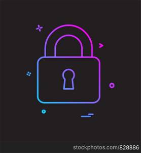 lock safe security icon vector design