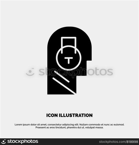 Lock, Secure, Message, Data, User solid Glyph Icon vector