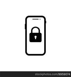 Lock smartphone icon. Element of cyber security icon for mobile concept and web apps. Lock in a smart phone icon can be used for web and mobile. Vector on isolated white background. EPS 10.. Lock smartphone icon. Element of cyber security icon for mobile concept and web apps. Lock in a smart phone icon can be used for web and mobile. Vector on isolated white background. EPS 10