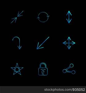 lock , star , share ,arrows , directions , avatar , download , upload , apps , user interface , scale , reset message , up , down , left , right , icon, vector, design, flat, collection, style, creative, icons